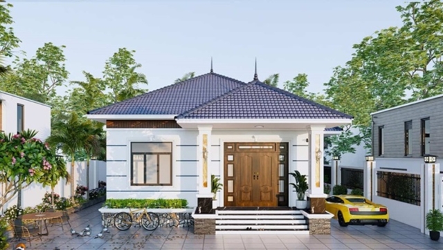 Biet thu mai Nhat 1 tang 2