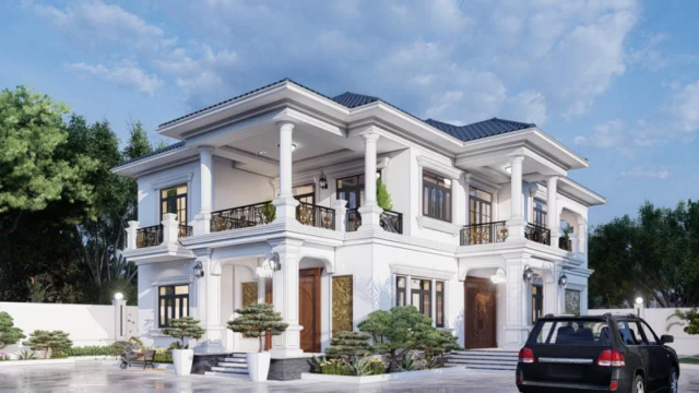Nha biet thu 2 tang mai Nhat 9