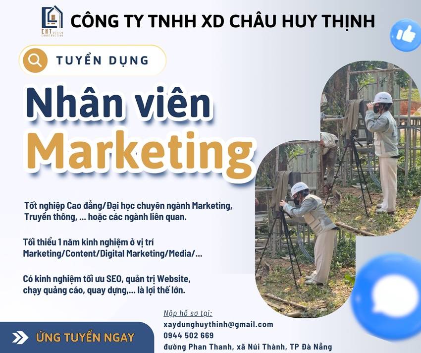 cht home tuyen dung nhan vien marketing lam viec tai nui thanh (quang nam cu)