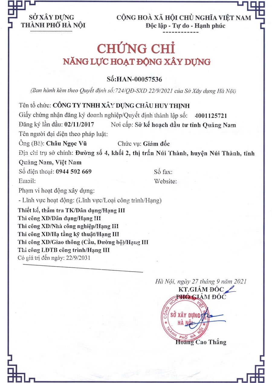 chung chi nang luc hoat dong xay dung CHT HOME
