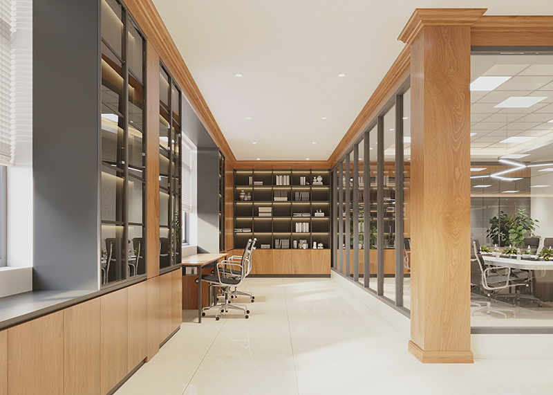 Khong gian van phong lam viec 400m² chuyen nghiep tien nghi