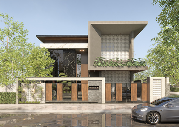 Thiet ke Villa 2 tang dien tich 405m2