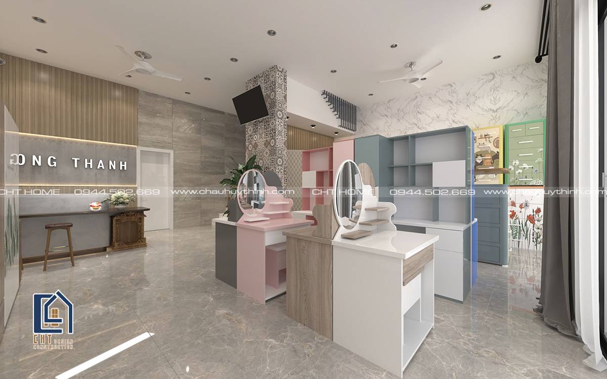 Showroom cua hang do gia dung ket hop nha o