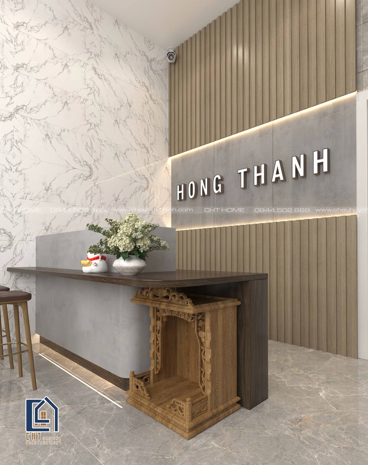 Showroom cua hang do gia dung ket hop nha o