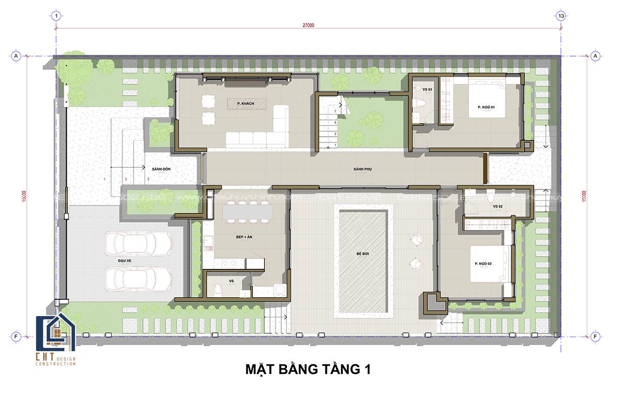 Thiet ke Villa 2 tang