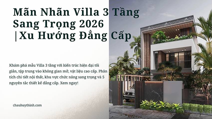 Mãn Nhãn Villa 3 Tầng 2026 Sang Trọng| Xu Hướng Đẳng Cấp
