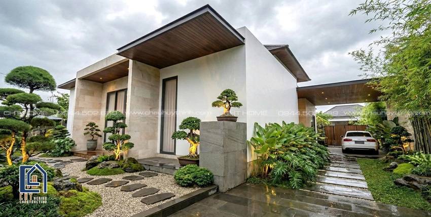 thiết kế nhà vườn mái Nhật rộng hơn 200m²