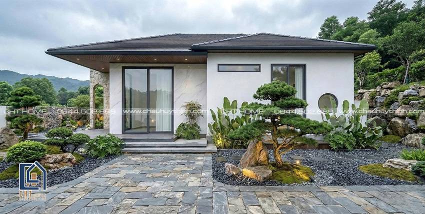 thiết kế nhà vườn mái Nhật rộng hơn 200m²